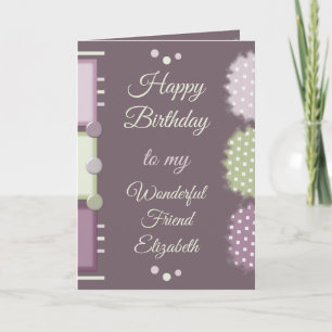 Grattis på födelsedagen underbara vän plommon kort