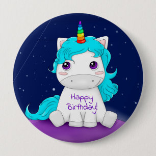 Grattis på födelsedagen Unicorn Knapp