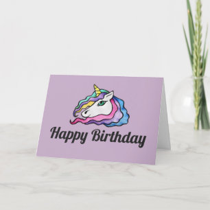 Grattis på födelsedagen Unicorn Kort