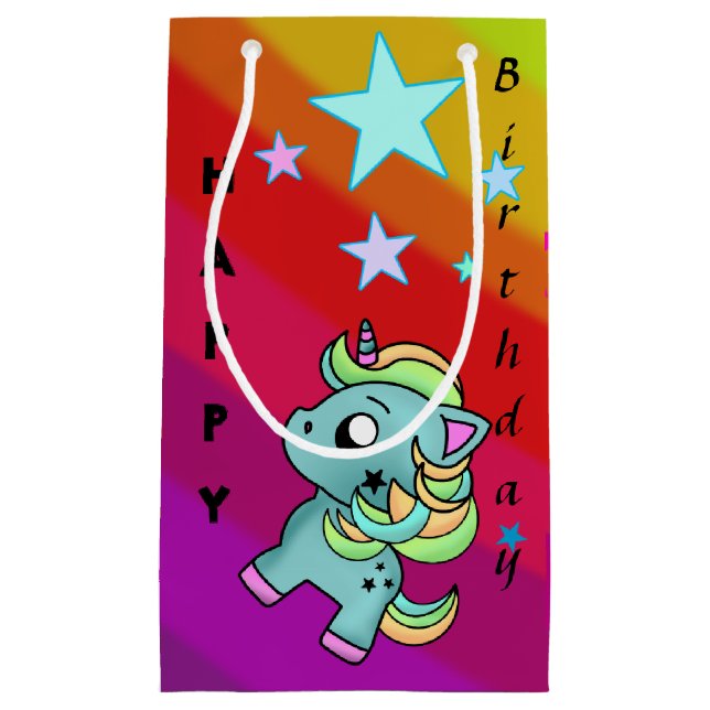 Grattis på födelsedagen Unicorn Star Rainbow (Framsidan)
