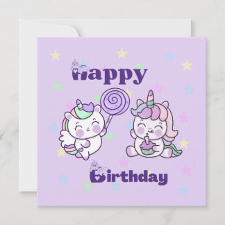 Grattis på födelsedagen Unicorns