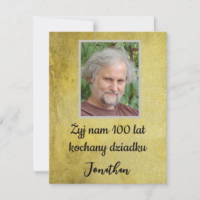 Grattis på födelsedagen urodziny dziadek Polska på (Framsida)