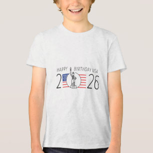 Grattis på födelsedagen USA - 2026 Independence da T Shirt