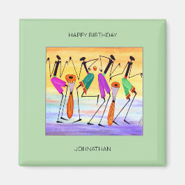 Grattis på födelsedagen, uttrycka glädje och lycka magnet