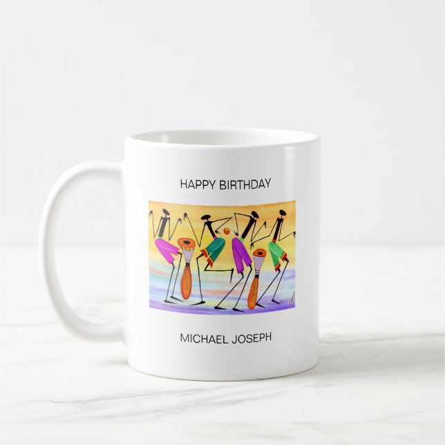 Grattis på födelsedagen, uttrycka lycka kaffemugg (Vänster)
