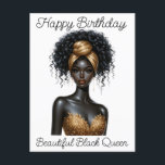 Grattis på födelsedagen, vacker, svart drottning,  vykort<br><div class="desc">Grattis på födelsedagen,  vacker,  svart drottning,  melaninpoppin,  sista,  systrar,  drottning,  drottningar,  svart historiemånad,  juntonde,  kwanza</div>