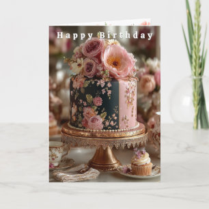 Grattis på födelsedagen vackra rosa peonior och ro kort