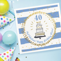 Grattis på födelsedagen Valfri ålders blåvit och G