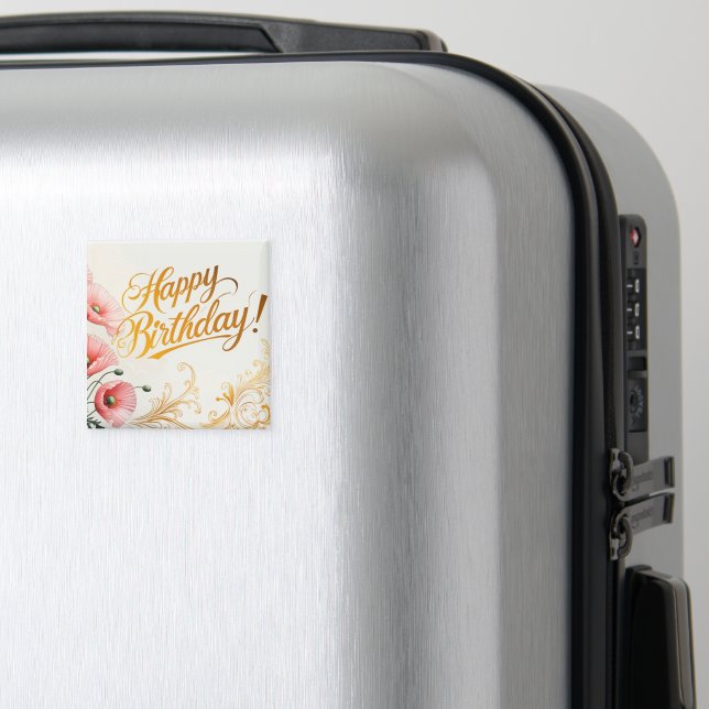 Grattis på födelsedagen, vallmo, magnet (In Situ (Luggage))