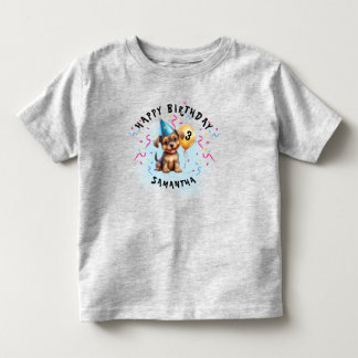 Grattis på födelsedagen Valp Konfettifirande Småba T Shirt