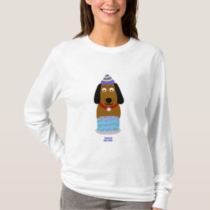 Grattis på födelsedagen Valp Kvinnobyte Långärmad T Shirt