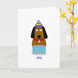 Grattis på födelsedagen Valp Lodrät Standard Greet Kort