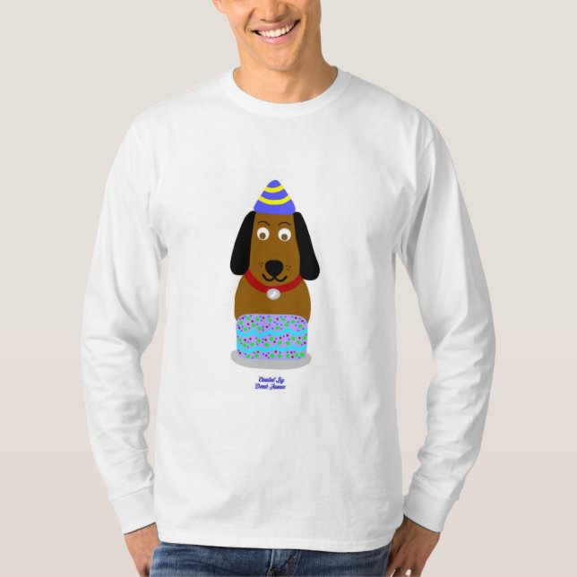Grattis på födelsedagen Valp Manar Långärmad Shirt T Shirt (Framsida)
