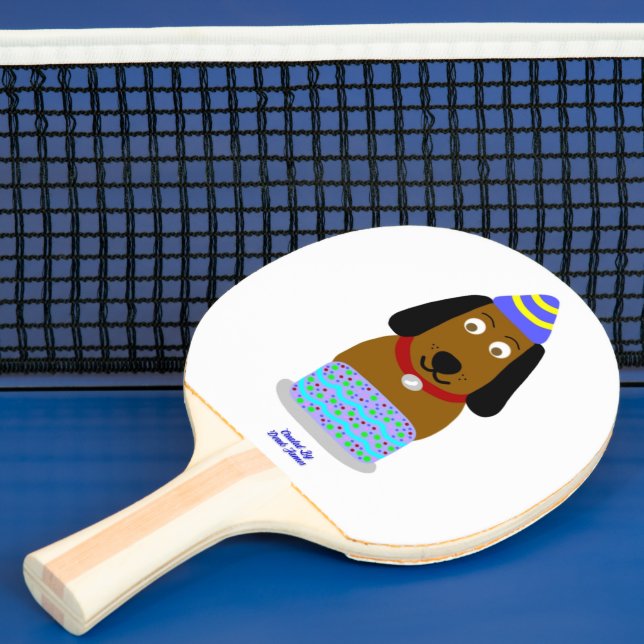 Grattis på födelsedagen Valp Ping Pong Paddle Pingisracket (Insitu)