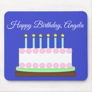 Grattis på födelsedagen Vanilla Cake Musmatta
