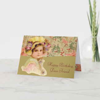 Grattis på födelsedagen, vänskapskort kort