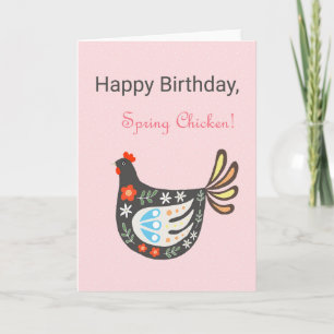 Grattis på födelsedagen Vår Chicken Cute söt Chick Kort
