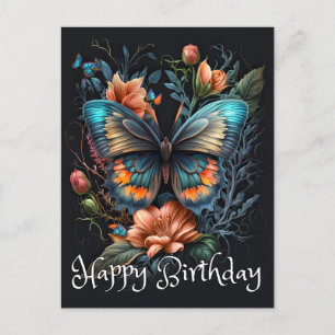Grattis på födelsedagen Vår Vacker Butterfly Colla Helg Vykort