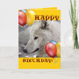 GRATTIS PÅ FÖDELSEDAGEN varg, djur uggla Kort
