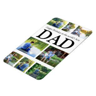 Grattis på födelsedagen världens bästa pappa 8 Fot Magnet