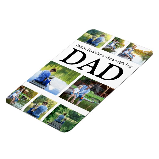 Grattis på födelsedagen världens bästa pappa 8 Fot Magnet (Vänstra Sidan)