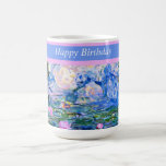 Grattis på födelsedagen, Vatten Lilies 1919 Kaffemugg<br><div class="desc">Grattis på födelsedagen,  vacker målning av Claude Monets Vatten Lilies,  1919.</div>