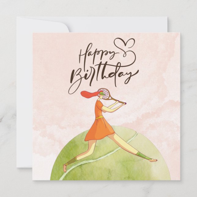Grattis på födelsedagen, vattenfärg för kvinnliga  (Framsida)
