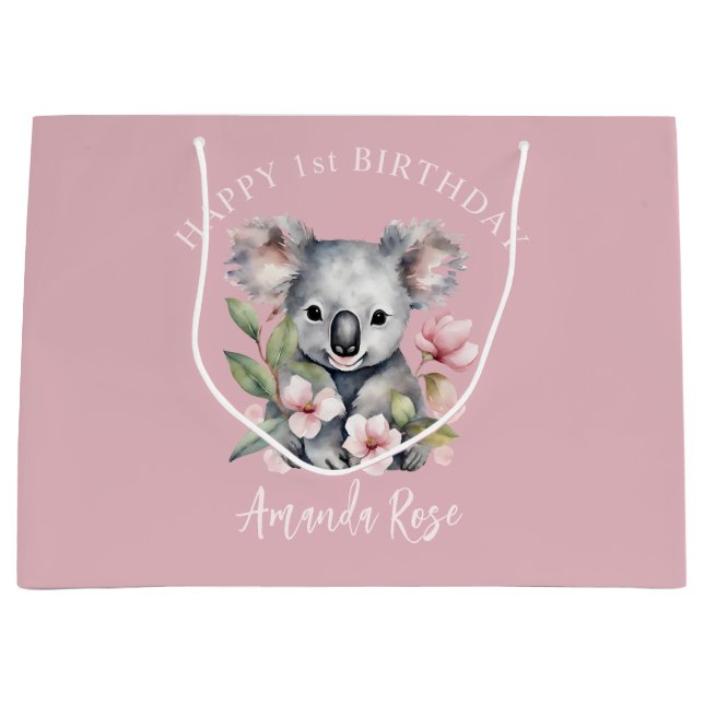 Grattis på födelsedagen Vattenfärg Koala (Framsidan)