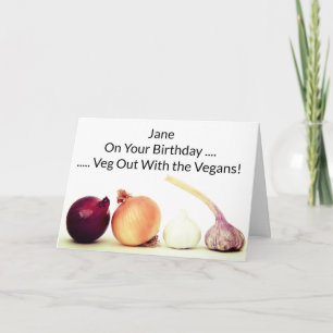 Grattis på födelsedagen Vegan Grönsaker Kort