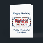 Grattis på födelsedagen Veteran Grandson Card Kort<br><div class="desc">Christian Birthday Card för militär veteranfarmare! Inkluderar välsignande skript och önskemål på födelsedagen i.</div>
