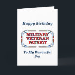 Grattis på födelsedagen Veteran Son Card Kort<br><div class="desc">Christian Birthday Card för den militärveteranske sonen! Inkluderar välsignande skript och önskemål på födelsedagen i.</div>