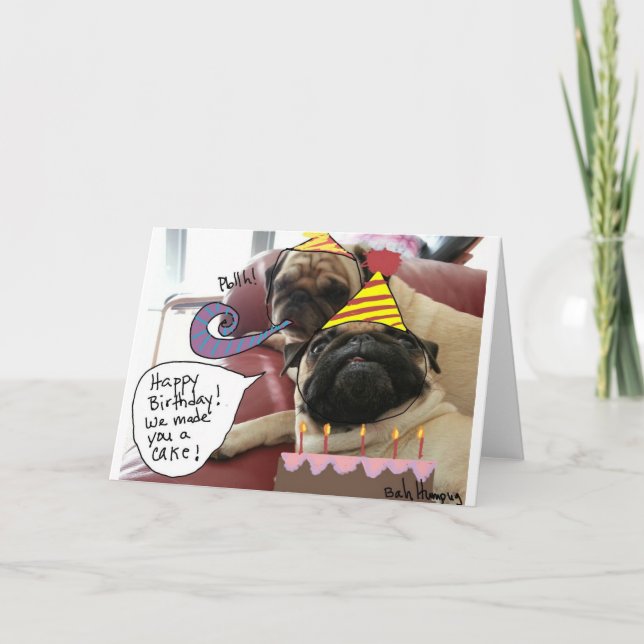 Grattis på födelsedagen! Vi gjorde dig en tårta! Kort (Framsida)