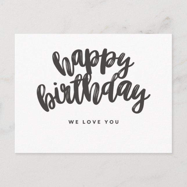 Grattis på födelsedagen, vi kärlek du ditt kort (Framsida)