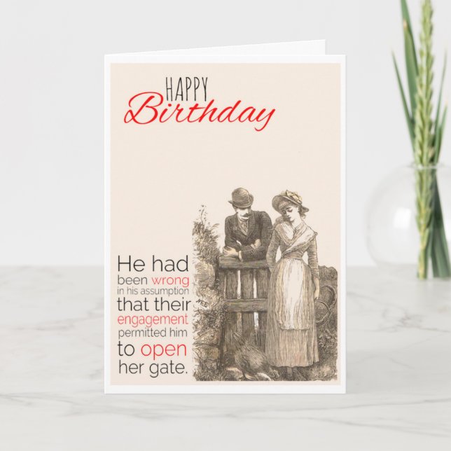 Grattis på födelsedagen, Victorian Humor, Innuendo Kort (Framsida)