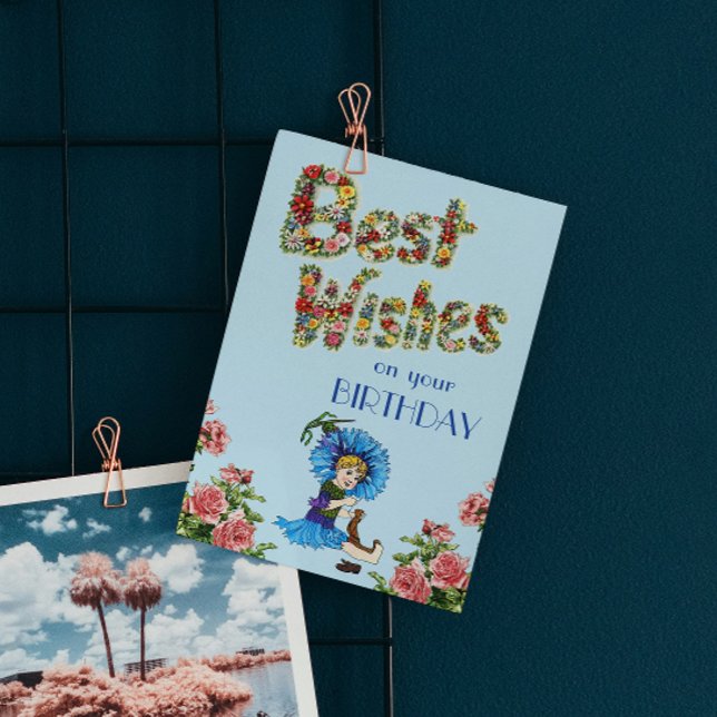 Grattis på födelsedagen Vild blomster  Vykort (Skapare uppladdad)