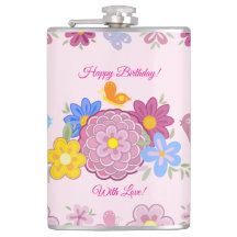 Grattis på födelsedagen Vild Flowers Garden Birds