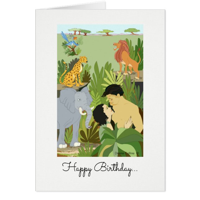 Grattis på födelsedagen Vild Sak Hälsningskort (Framsidan)