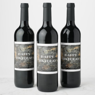 Grattis på födelsedagen Vin Flaska-etikett Vinflaska Etikett