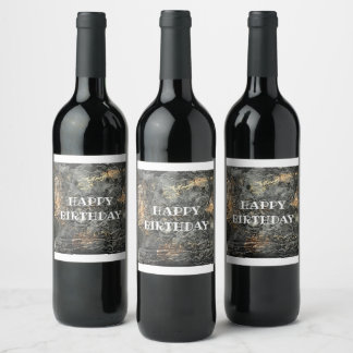 Grattis på födelsedagen Vin Flaska-etikett Vinflaska Etikett