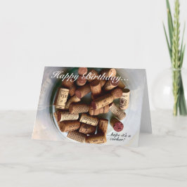 Grattis på födelsedagen vin kork kort