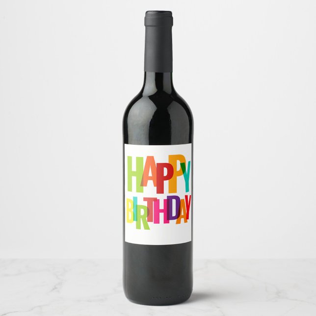 Grattis på födelsedagen vinflaska etikett (Happy Birthday Wine Labels!)