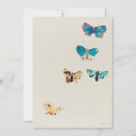 Grattis på födelsedagen. Vintage blue butterflies 