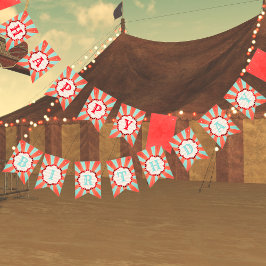 Grattis på födelsedagen Vintage Circus Vimplar