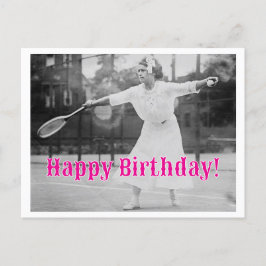 Grattis på födelsedagen Vintage kvinnlig tennisspe Vykort