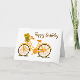 Grattis på födelsedagen Vintagecykel Kort