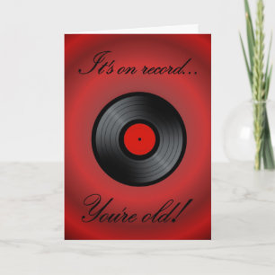 Grattis på födelsedagen vinylpostervinylalbumretro kort