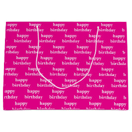 Grattis på födelsedagen vit & fuchsia anpassad