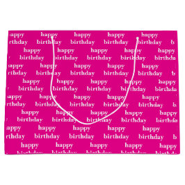 Grattis på födelsedagen vit & fuchsia specialbestä