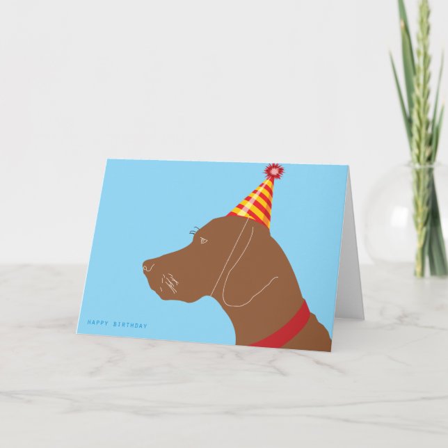 Grattis på födelsedagen Vizsla Boy! Kort (Framsida)