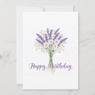 Grattis på födelsedagen Voilet Flowers Digital Julkort